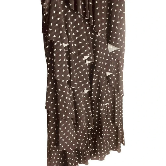 White House | Black Market Floral Tiered Ruffle Midi Dress - Picture 7 of 11